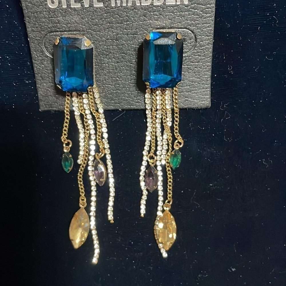 Steve Madden Earrings Colorful Dangle Bling Earrings Sold Out in Stores π π - Picture 5 of 10